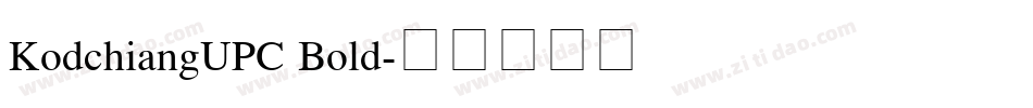 KodchiangUPC Bold字体转换